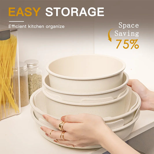 21 Piece Pots and Pans Set Non-Stick, Ceramic Cookware Set