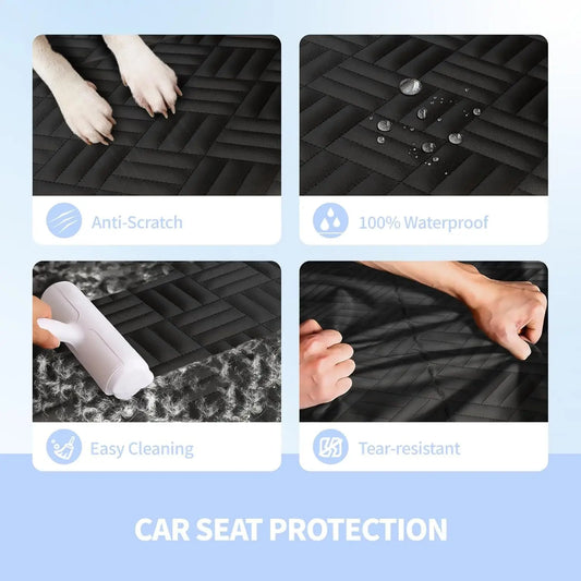 Dog Car Seat Cover for Back Seat, Back Seat Extender for Dogs, Heavy Duty Scratch-Proof