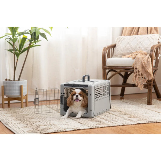 Collapsible Portable  Locking Metal Gate Indoor Outdoor Use Easy Storage and Transport