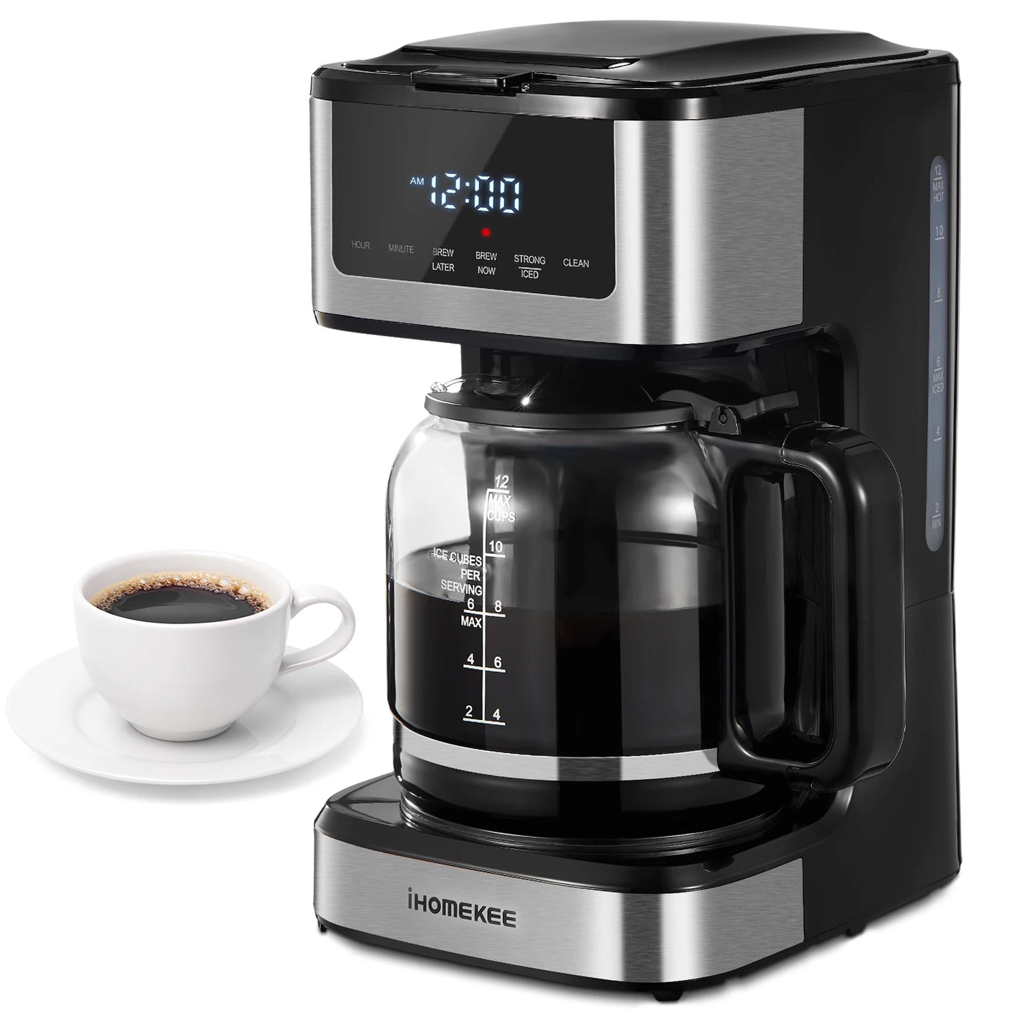 Programmable Coffee Machine with Iced Coffee Function, Touch Screen